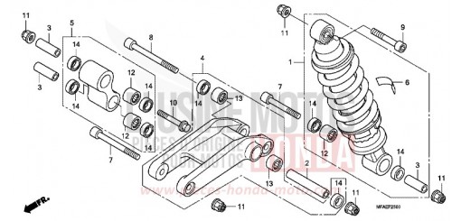 REAR CUSHION CBF1000A de 2010